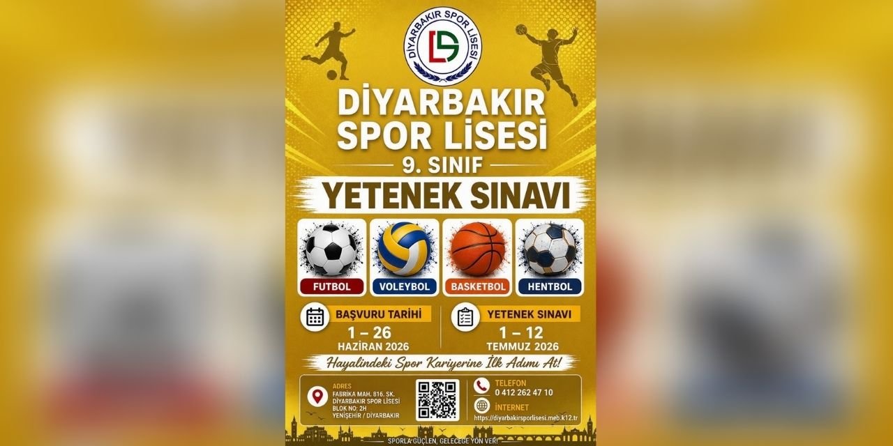 Diyarbakır Spor Lisesi’nde Özel Yetenek Sınavı başvuruları başladı