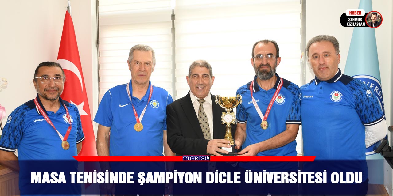 Masa tenisinde şampiyon Dicle Üniversitesi oldu