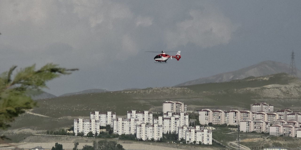 Kalp krizi geçiren hasta için hava ambulansı devreye girdi