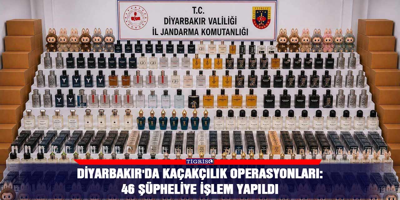 Diyarbakır'da kaçakçılık operasyonları: 46 şüpheliye işlem yapıldı