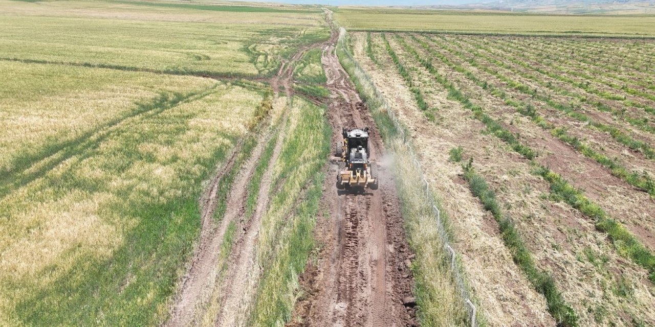 Siirt’te hasat öncesi arazi yollarında bakım çalışması