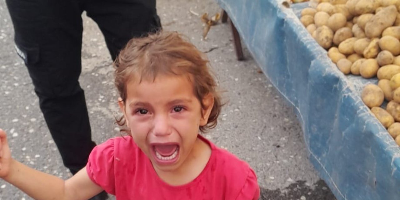 Pazar yerinde kaybolan çocuk bulundu