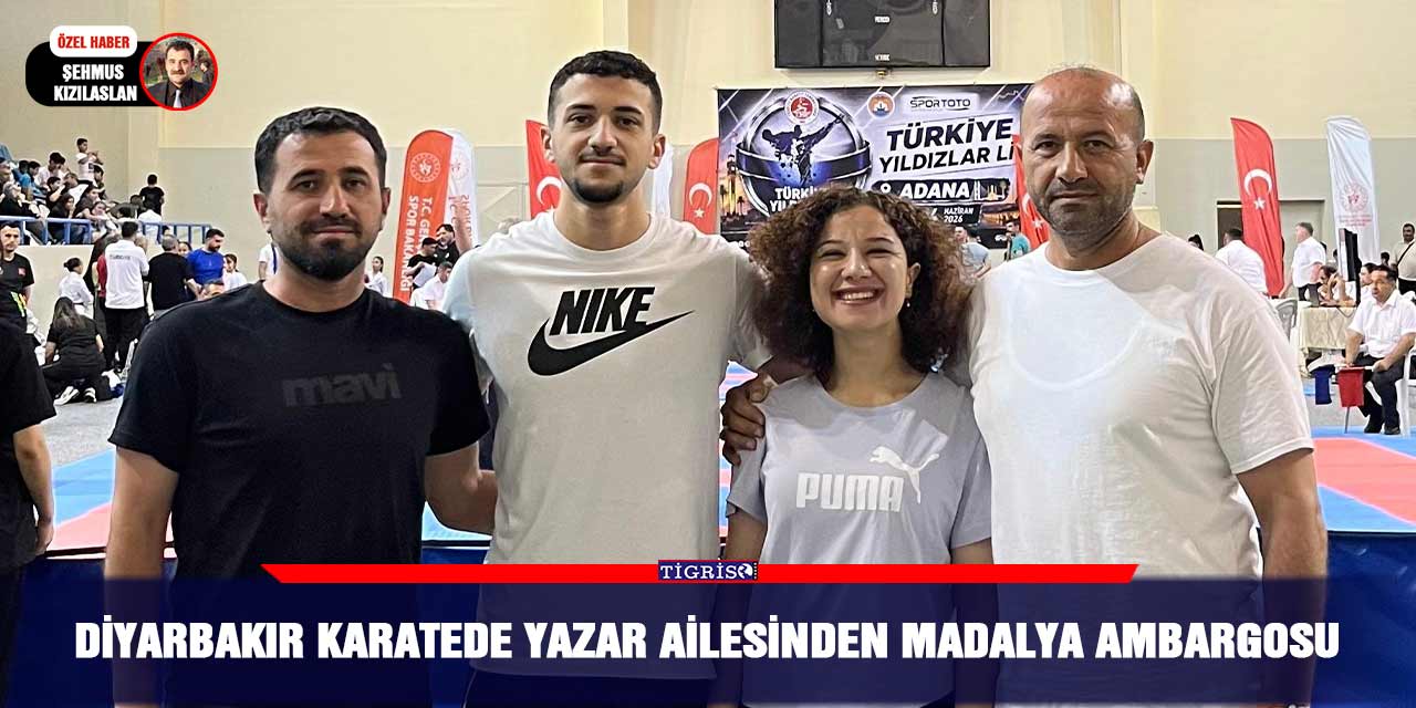 Diyarbakır Karatede Yazar ailesinden madalya ambargosu