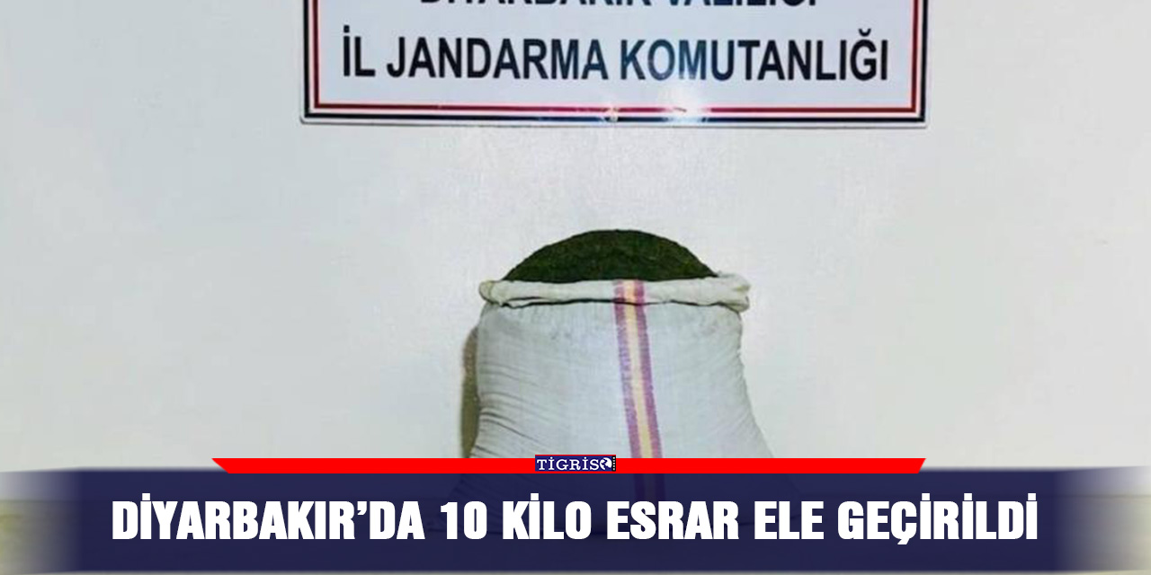 Diyarbakır’da 10 kilo esrar ele geçirildi