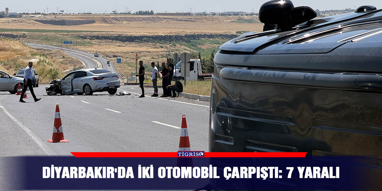 Diyarbakır'da iki otomobil çarpıştı: 7 yaralı