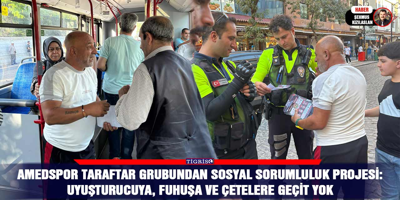 Amedspor taraftar grubundan sosyal sorumluluk projesi: Uyuşturucuya, fuhuşa ve çetelere geçit yok