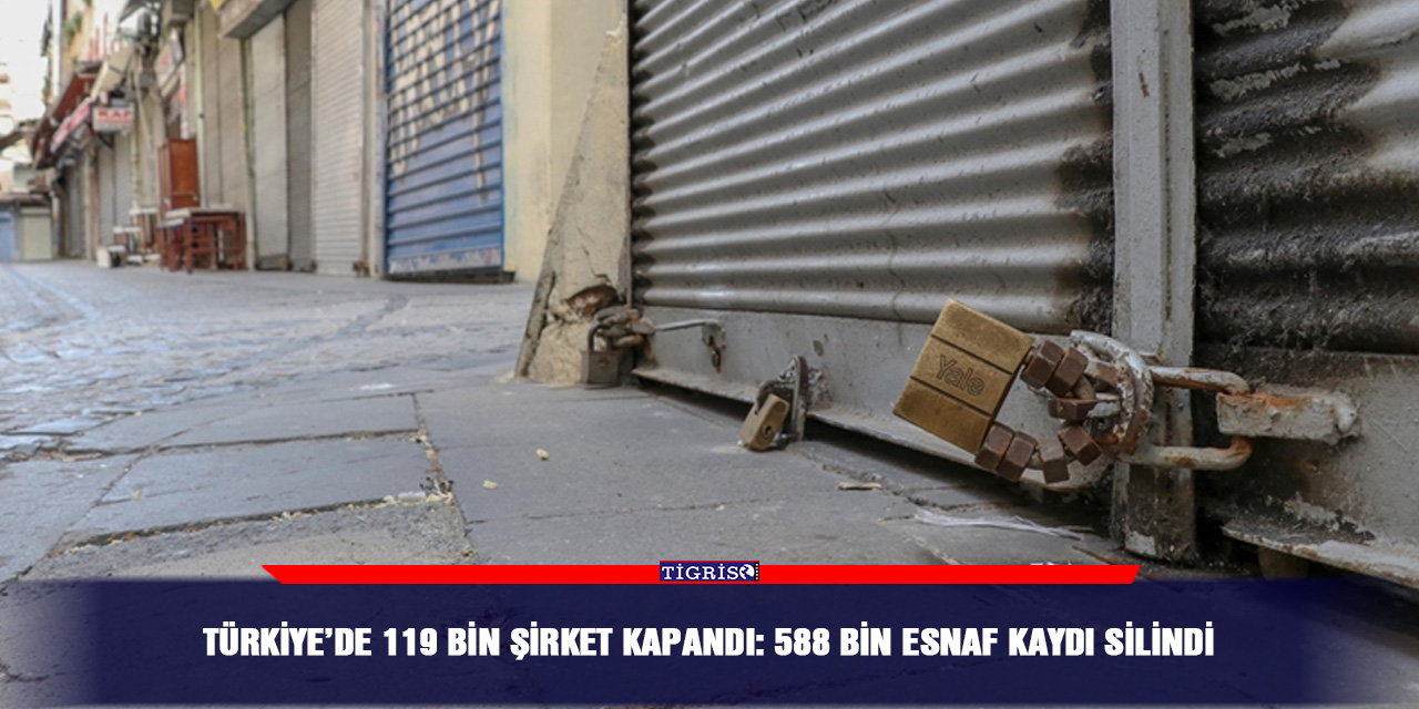 Türkiye’de 119 bin şirket kapandı: 588 bin esnaf kaydı silindi