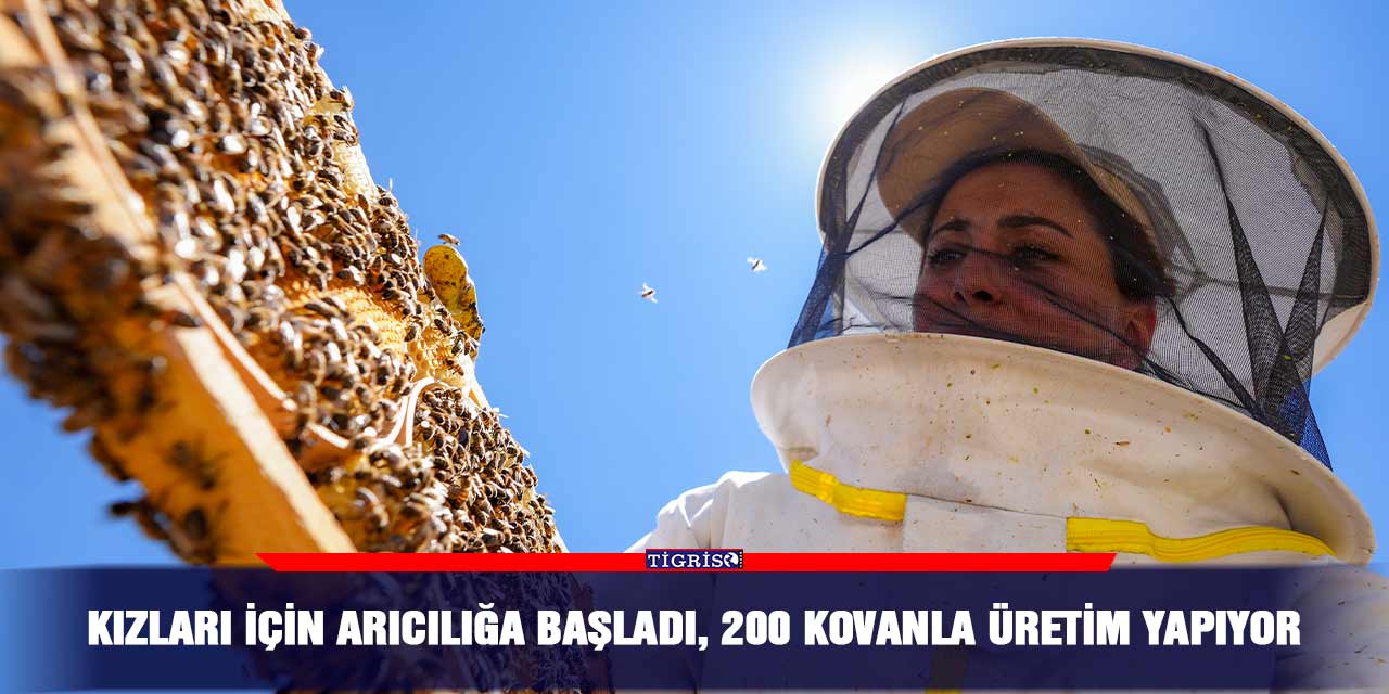 Kızları için arıcılığa başladı, 200 kovanla üretim yapıyor