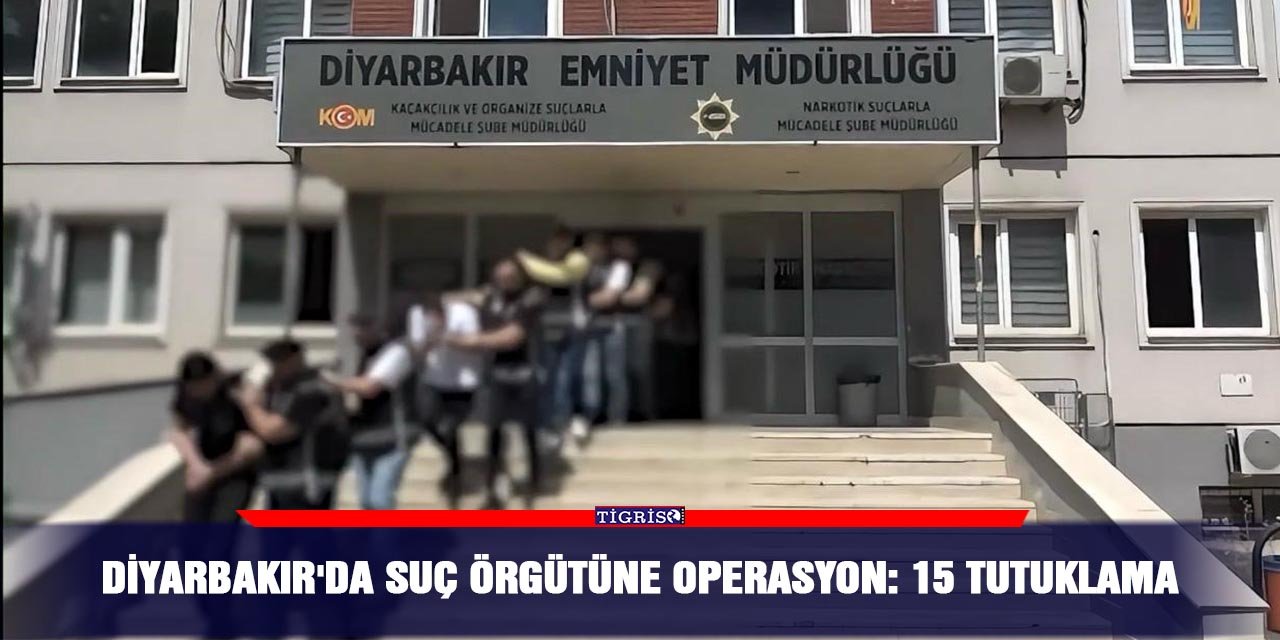 Diyarbakır'da suç örgütüne operasyon: 15 tutuklama