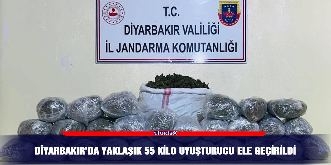 Diyarbakır’da yaklaşık 55 kilo uyuşturucu ele geçirildi