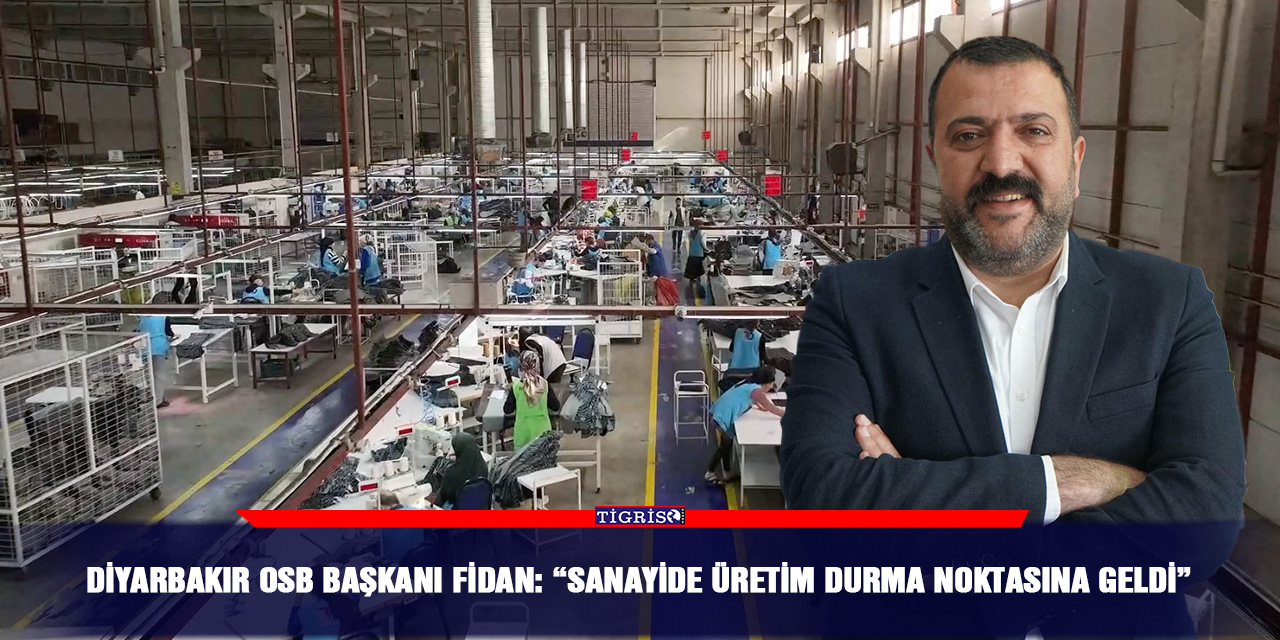 Diyarbakır OSB Başkanı Fidan: “Sanayide üretim durma noktasına geldi”
