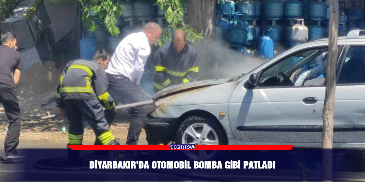 Diyarbakır’da otomobil bomba gibi patladı