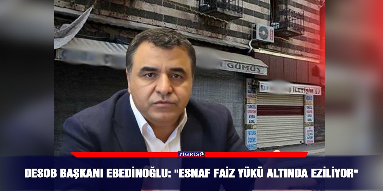 DESOB Başkanı Ebedinoğlu: "Esnaf faiz yükü altında eziliyor"