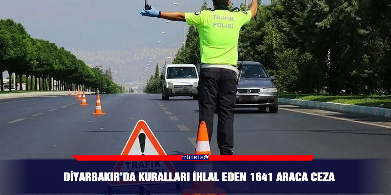 Diyarbakır’da kuralları ihlal eden 1641 araca ceza