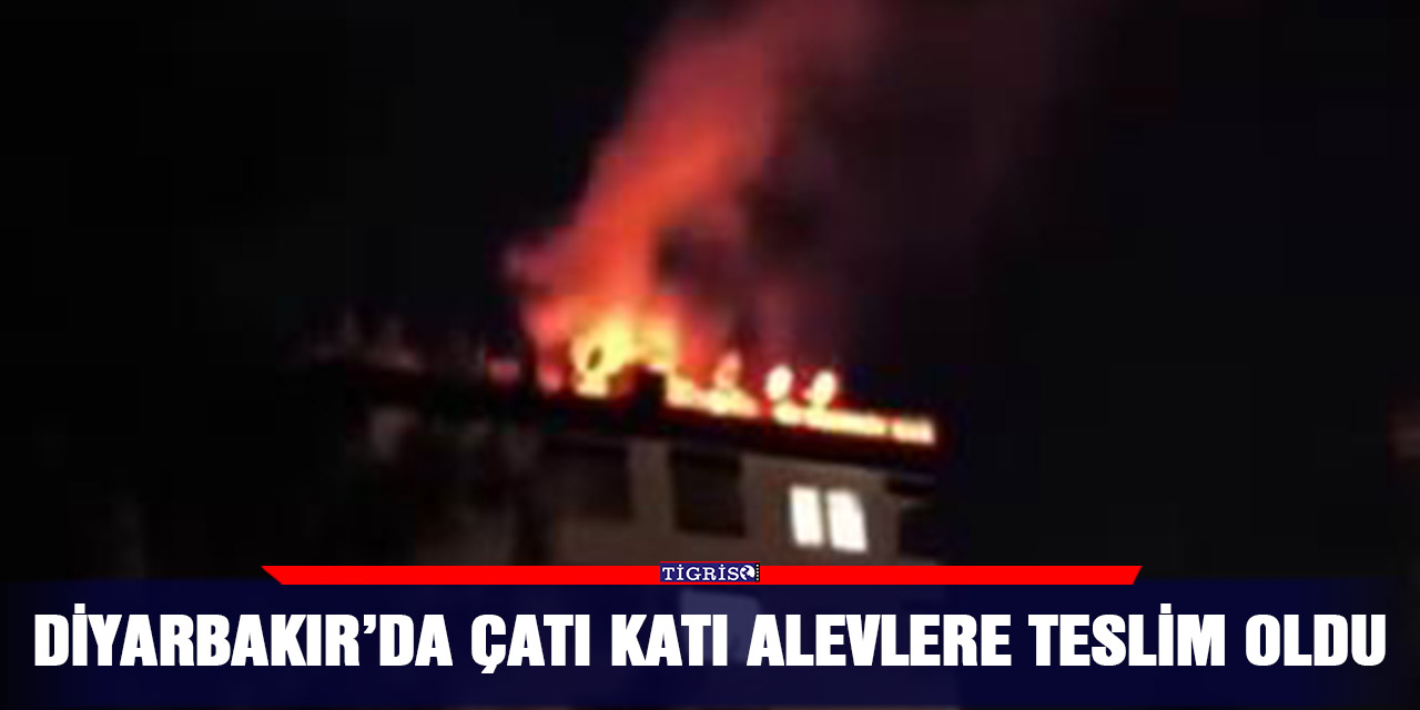 Diyarbakır’da çatı katı alevlere teslim oldu