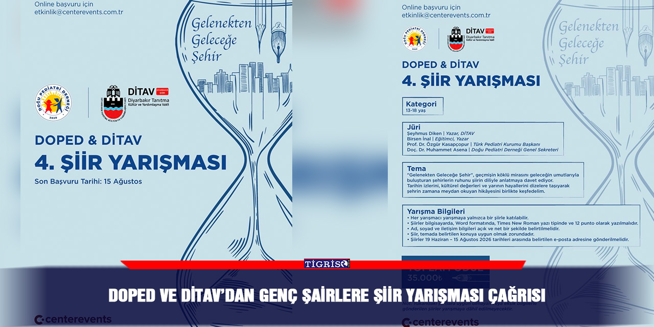 DOPED ve DİTAV’dan genç şairlere şiir yarışması çağrısı