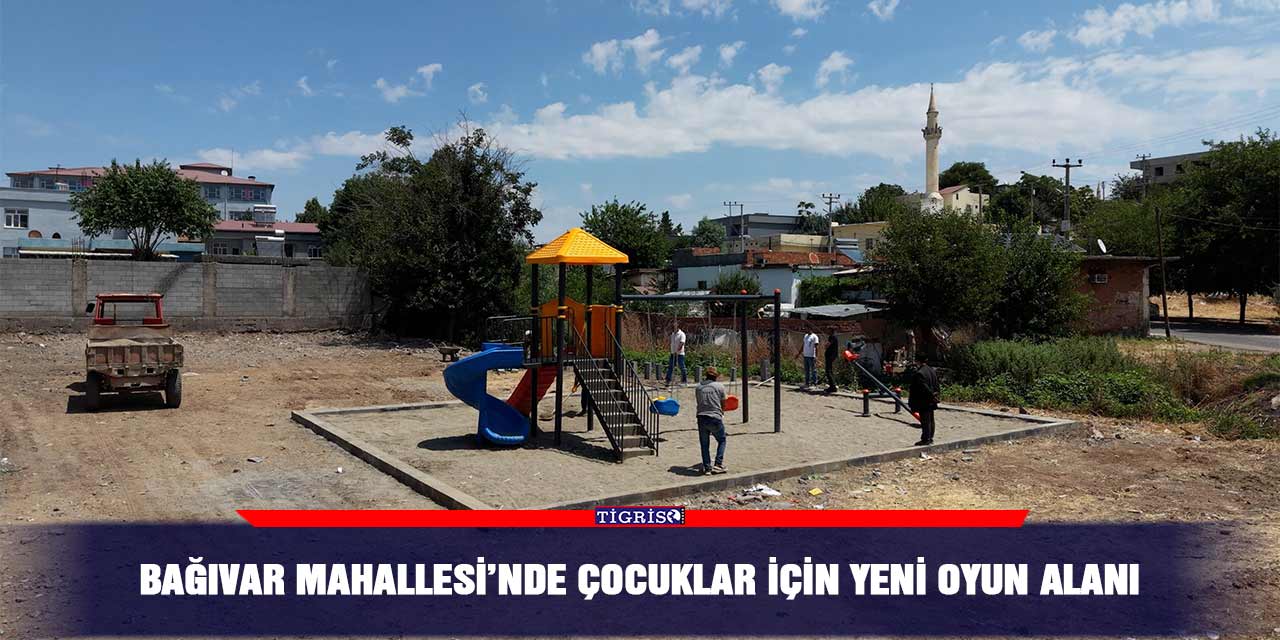 Bağıvar Mahallesi’nde çocuklar için yeni oyun alanı
