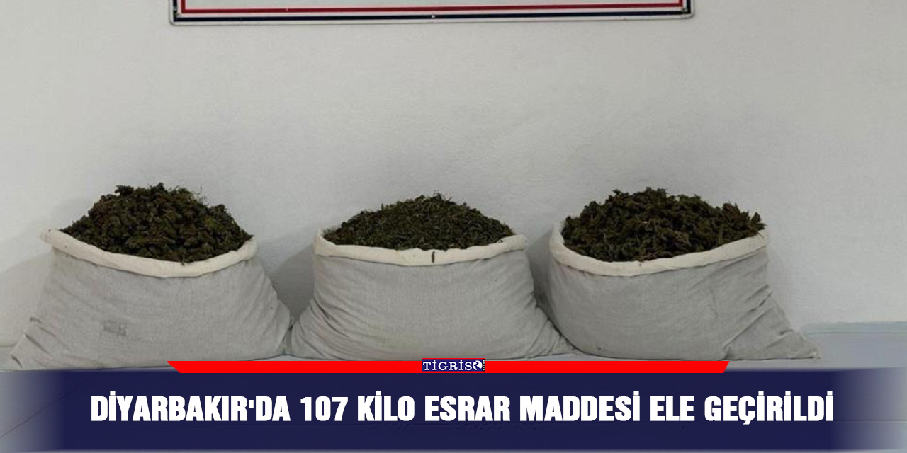 Diyarbakır'da 107 kilo esrar maddesi ele geçirildi
