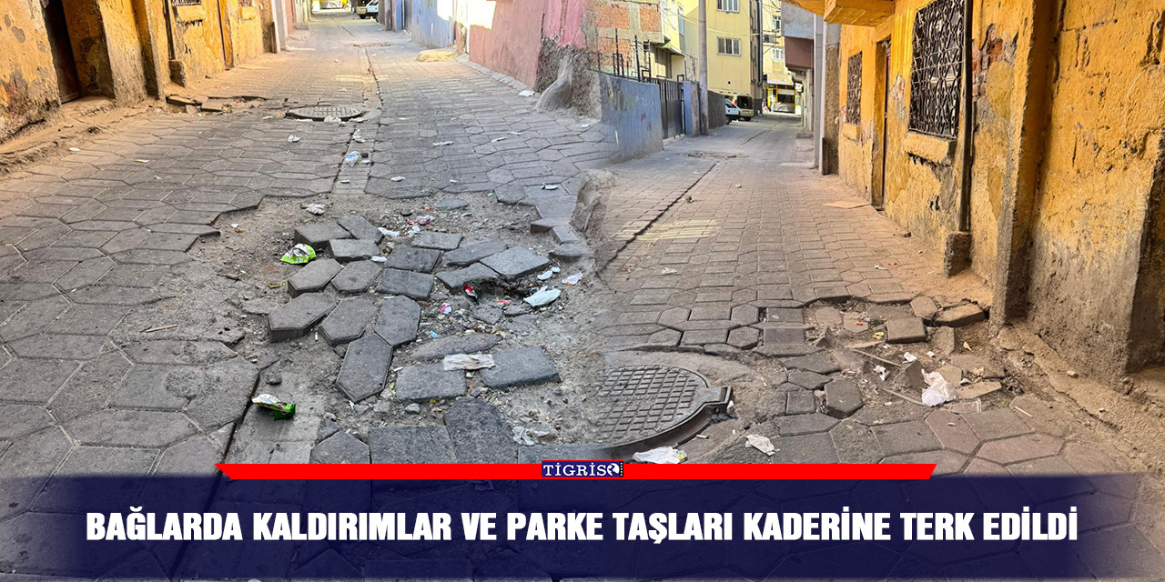 Bağlarda kaldırımlar ve parke taşları kaderine terk edildi