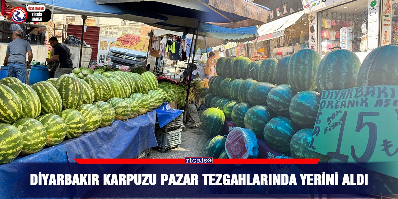Diyarbakır karpuzu pazar tezgahlarında yerini aldı