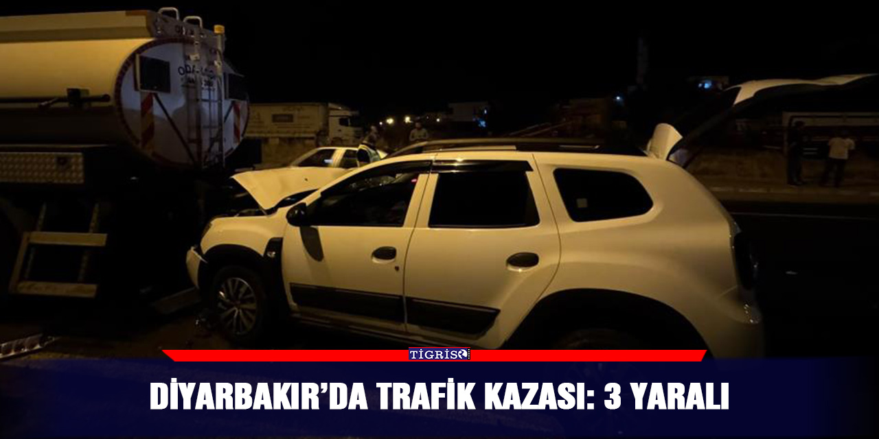 Diyarbakır’da trafik kazası: 3 yaralı