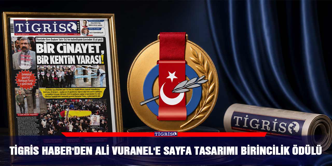 Tigris Haber'den Ali Vuranel'e sayfa tasarımı birincilik ödülü