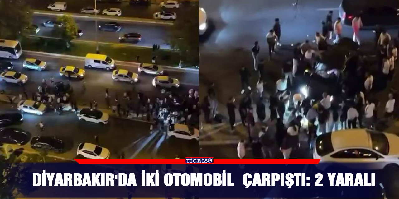 Diyarbakır'da iki otomobil çarpıştı: 2 yaralı