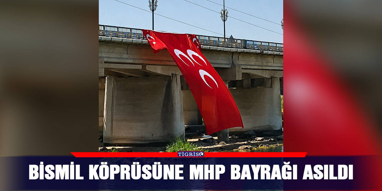 Bismil köprüsüne MHP bayrağı asıldı