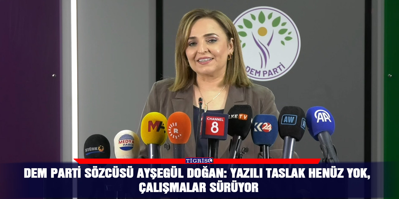 DEM Parti Sözcüsü Ayşegül Doğan: Yazılı taslak henüz yok, çalışmalar sürüyor