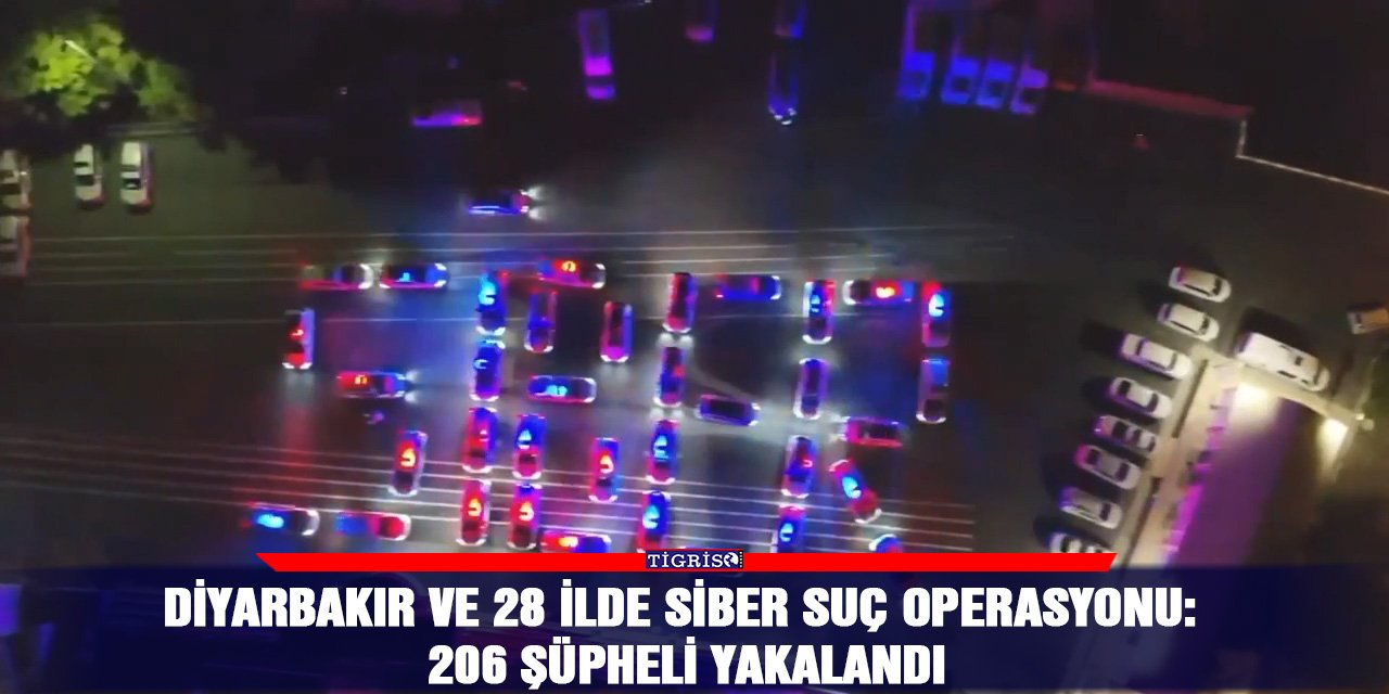 Diyarbakır ve 28 ilde siber suç operasyonu: 206 şüpheli yakalandı