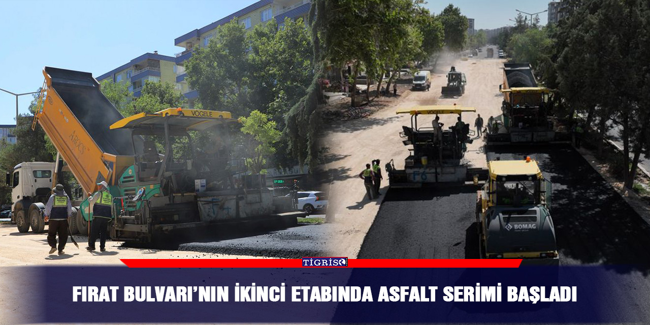 Fırat Bulvarı’nın ikinci etabında asfalt serimi başladı