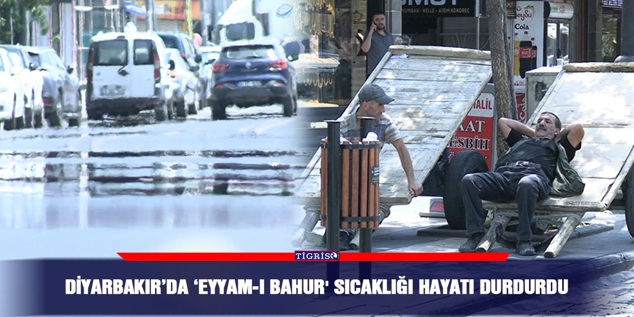Diyarbakır’da ‘eyyam-ı bahur' sıcaklığı hayatı durdurdu