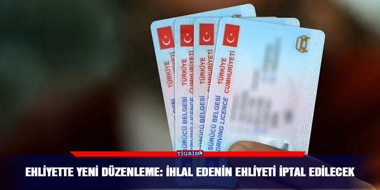 Ehliyette yeni düzenleme: İhlal edenin ehliyeti iptal edilecek