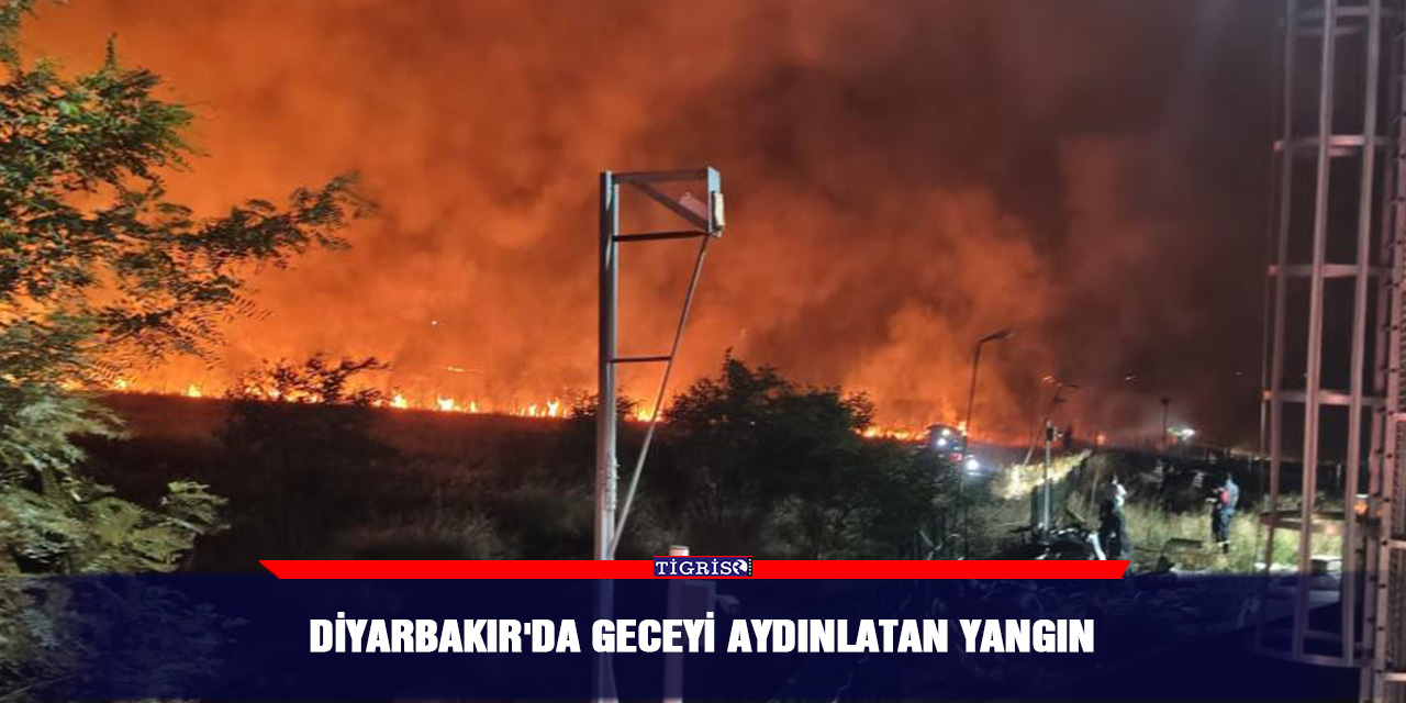 Diyarbakır'da geceyi aydınlatan yangın
