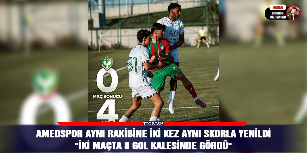 Amedspor aynı rakibine iki kez aynı skorla yenildi