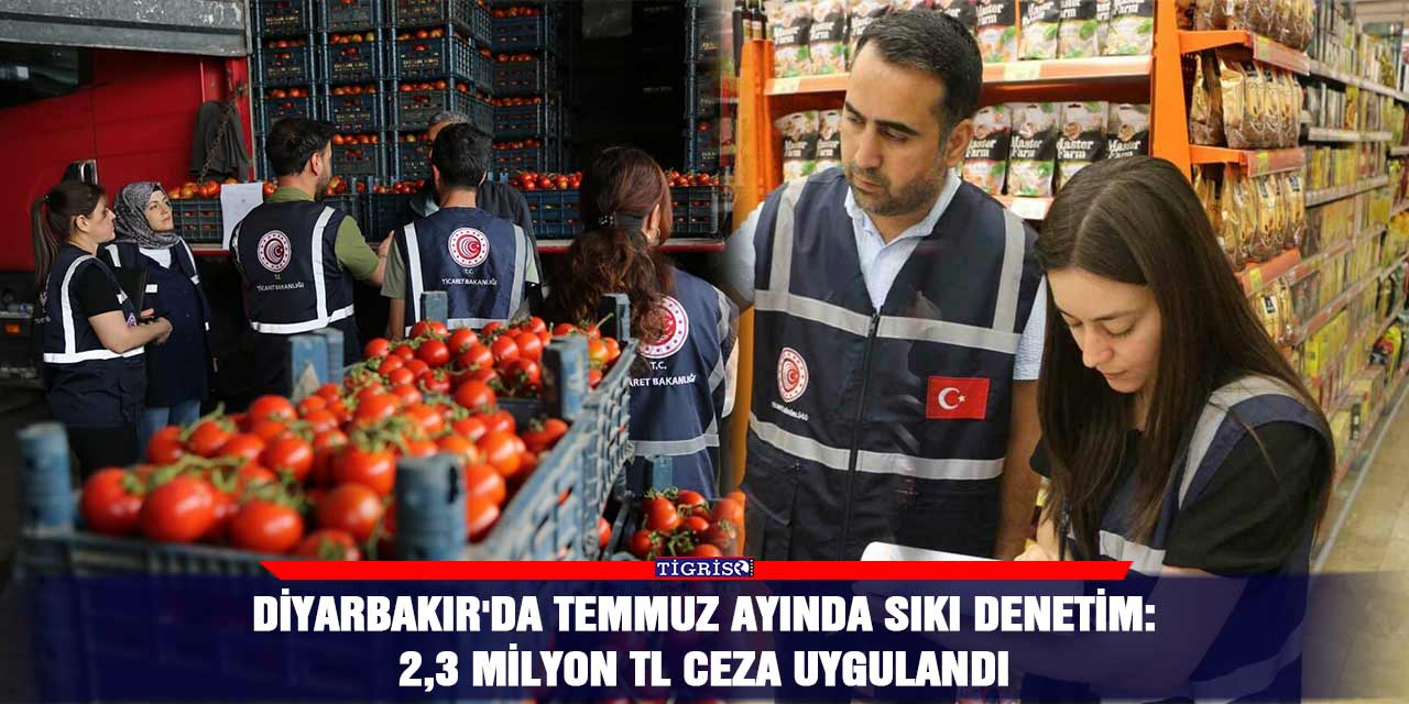Diyarbakır'da Temmuz ayında sıkı denetim: 2,3 milyon TL ceza uygulandı