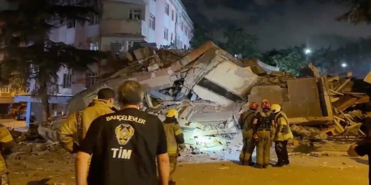 Bahçelievler'de 4 katlı bina çöktü