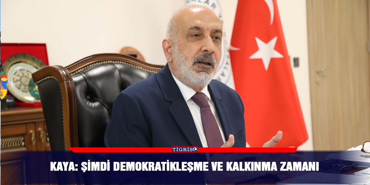 Kaya: Şimdi demokratikleşme ve kalkınma zamanı