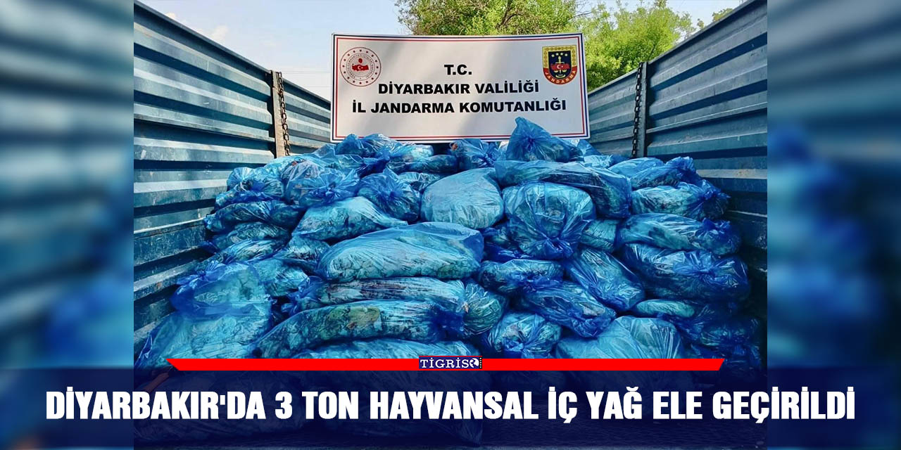 Diyarbakır'da 3 ton hayvansal iç yağ ele geçirildi