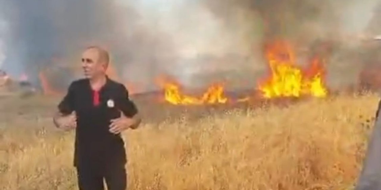Malatya'da anız yangını