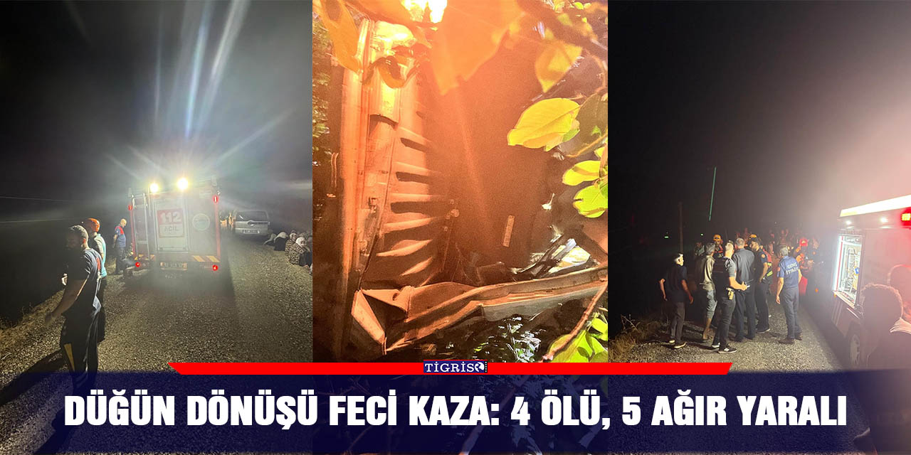Düğün dönüşü feci kaza: 4 ölü, 5 ağır yaralı