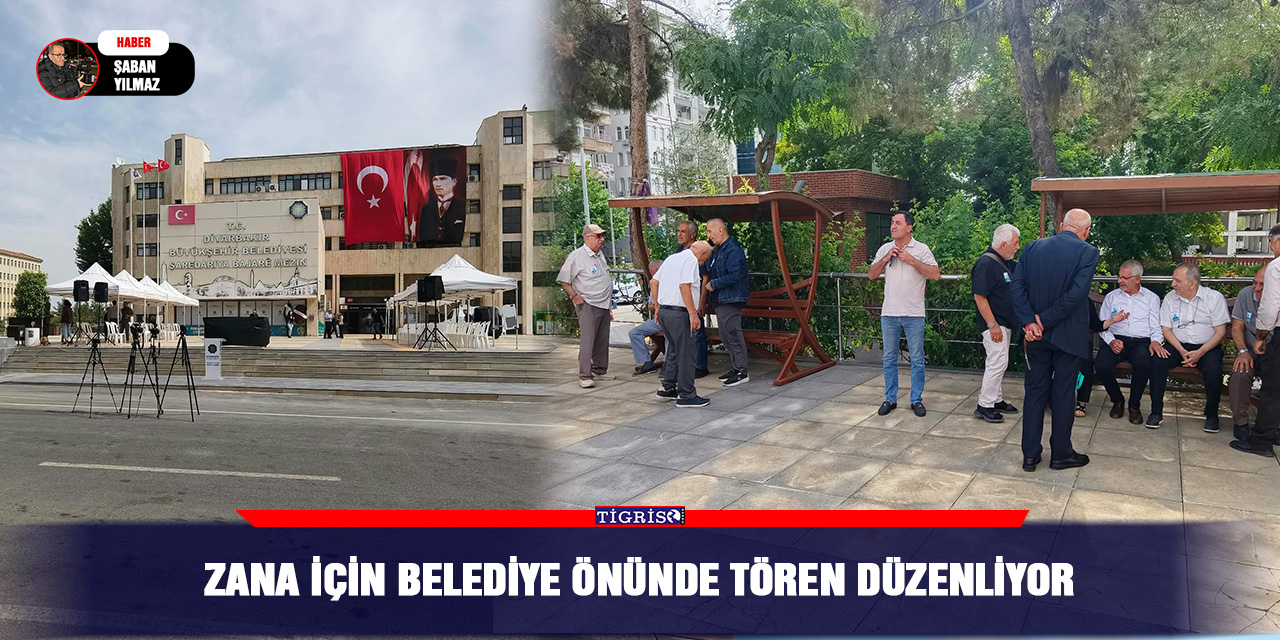 Zana için Belediye önünde tören düzenliyor