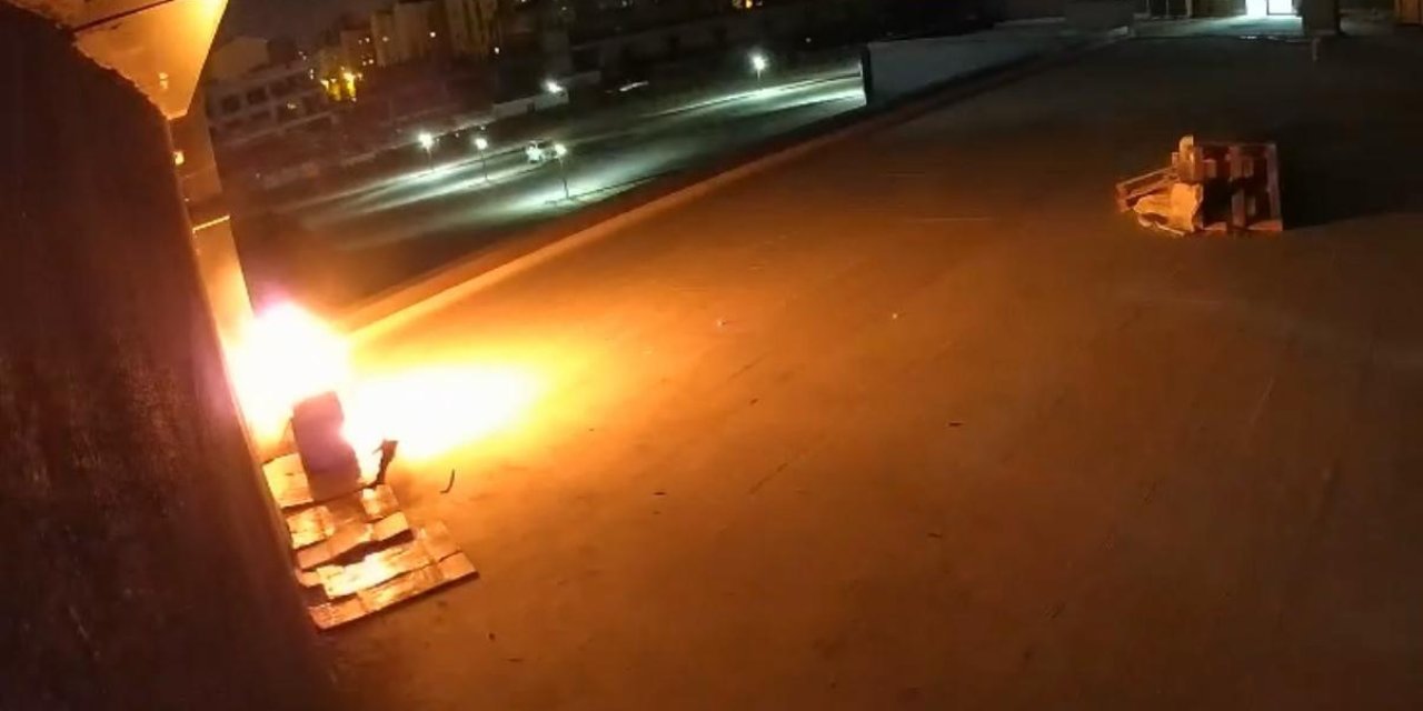Diyarbakır’da nargile közünün neden olduğu yangının görüntüleri