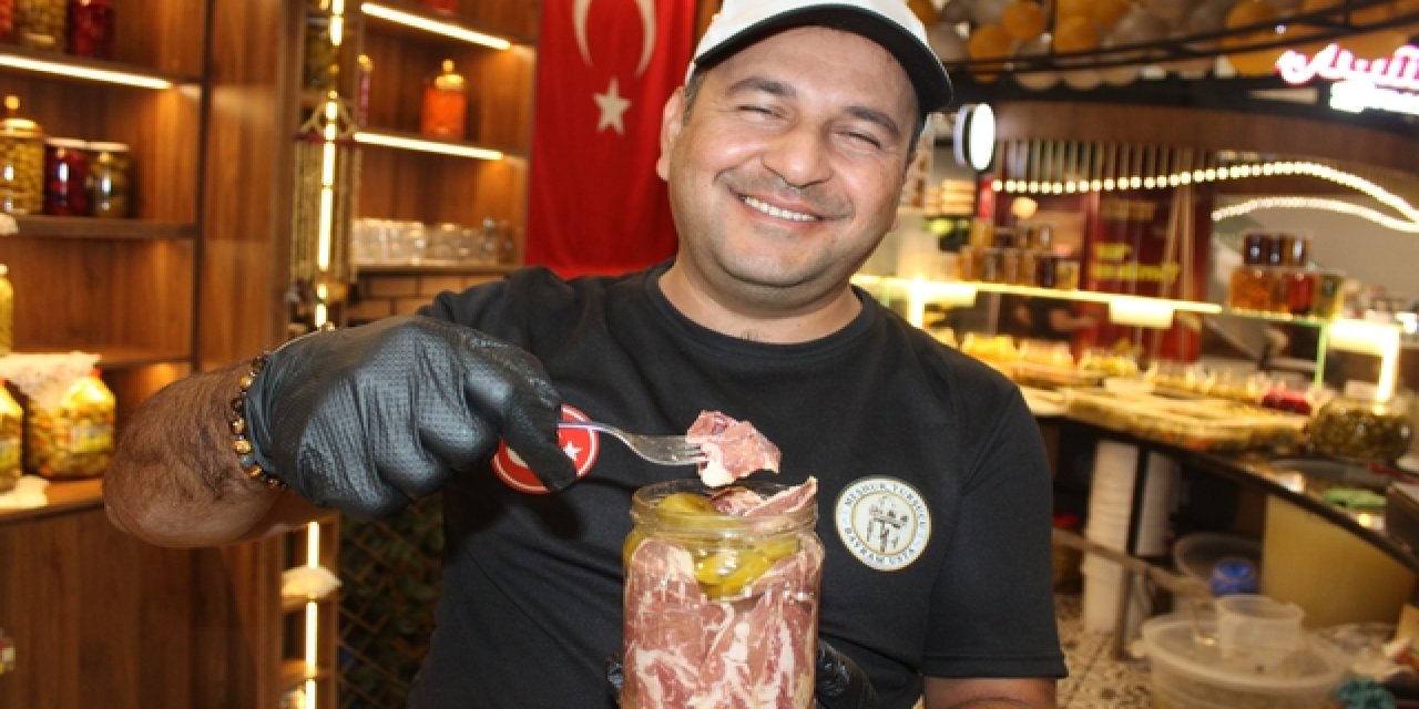Pastırmanın turşusu yapıldı