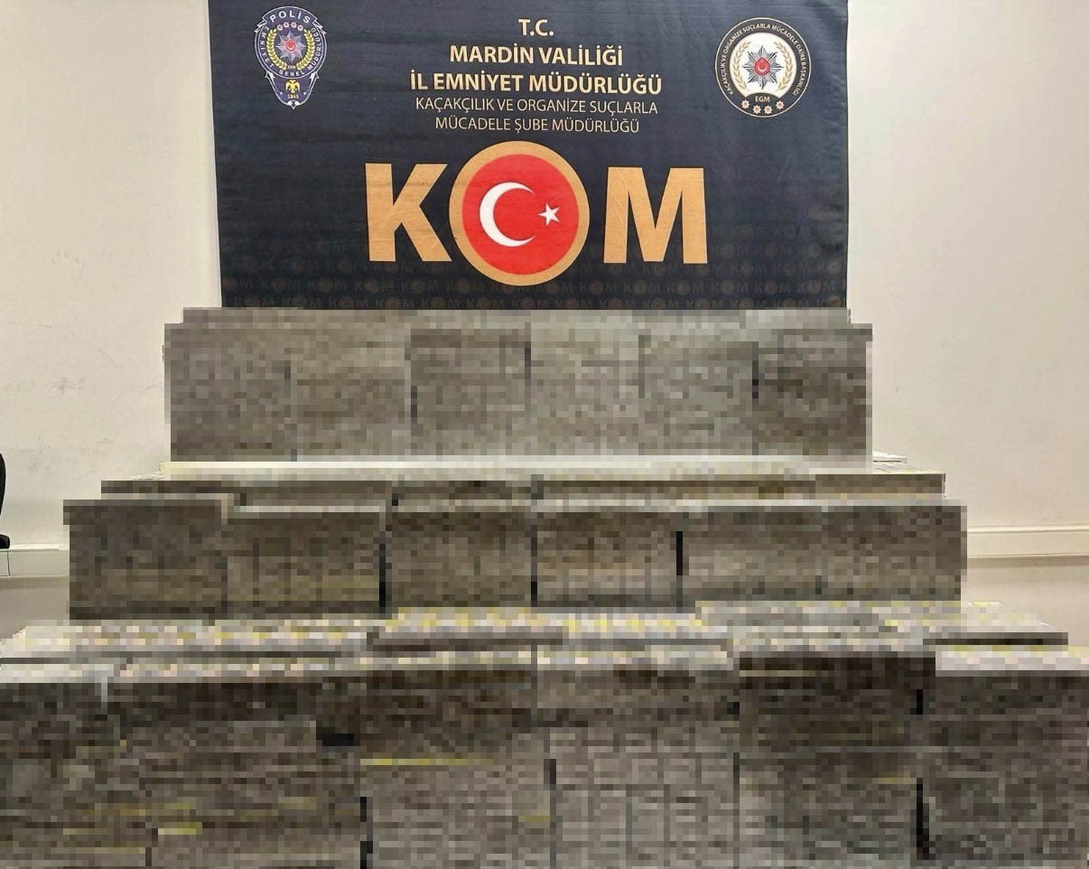 7 bin 500 paket sigara ele geçirildi