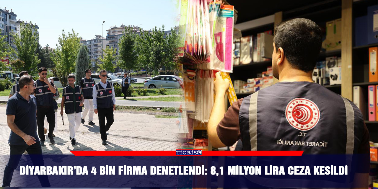 Diyarbakır’da 4 bin firma denetlendi: 8,1 milyon lira ceza kesildi