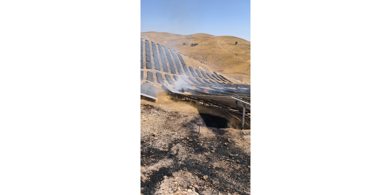 Siirt’te güneş enerjisi panellerinde yangın çıktı
