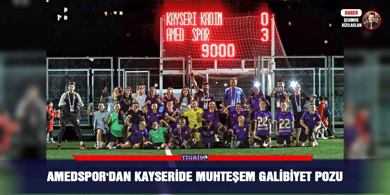 Amedspor'dan Kayseride muhteşem galibiyet pozu