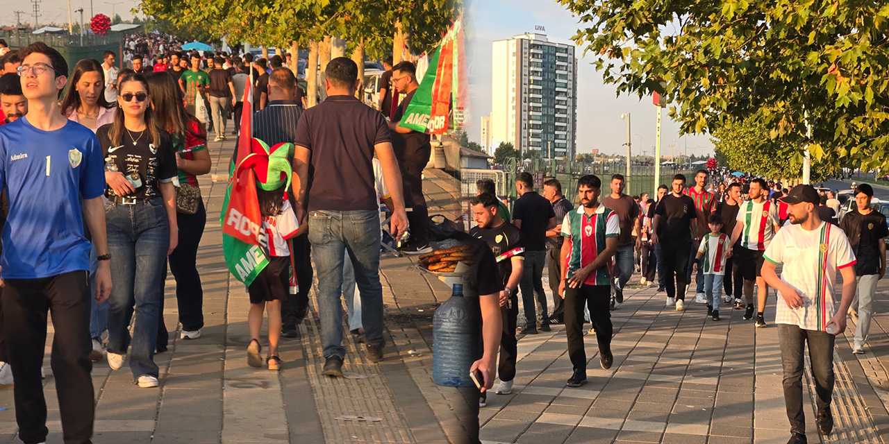 Amedspor-Başakşehir maçı öncesi stadyum çevresinde şenlik havası