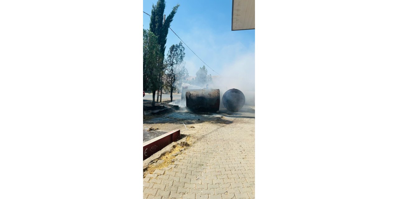 Siirt'te petrol istasyonunda yangın